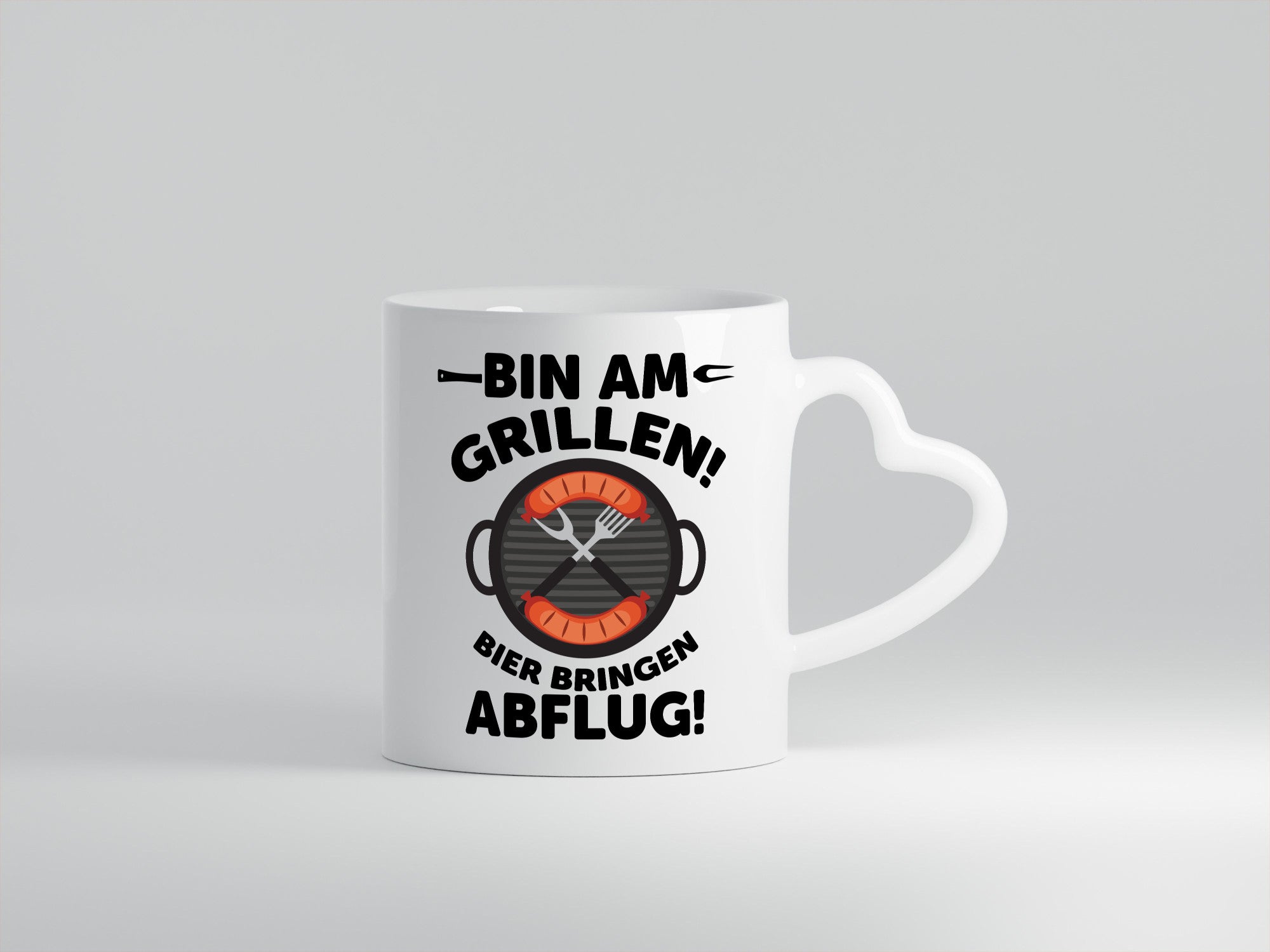 Bin am Grillen! Bier bringen und abflug | Grillmeister lustiger Spruch Geschenk