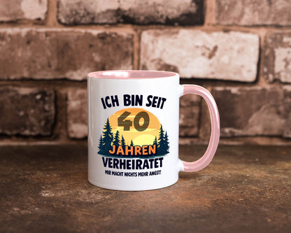Ich bin Verheiratet | 40. Hochzeitstag Ehepaar v2 Humor Geschenkidee Tasse