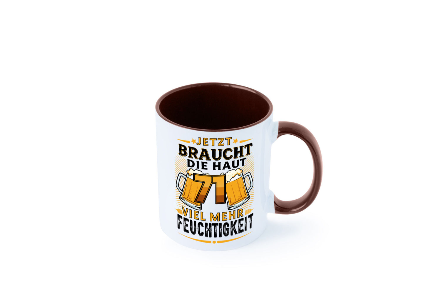 71 braucht die haut mehr Feuchtigkeit | 71. Geburtstag Geschenkidee Humor Tasse