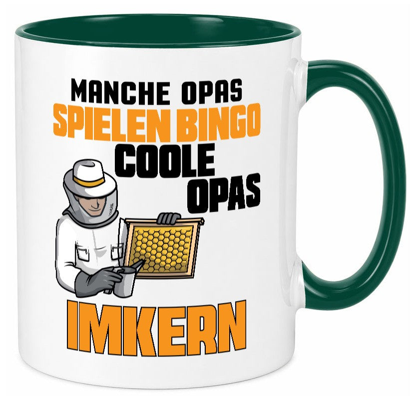 Opas spielen Bingo, coole imkern | Opa Imker| Honig lustig Familie Geschenkidee Tasse