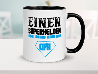Superheld Opa Geschenk Familie Geschenkidee lustiger Spruch Tasse