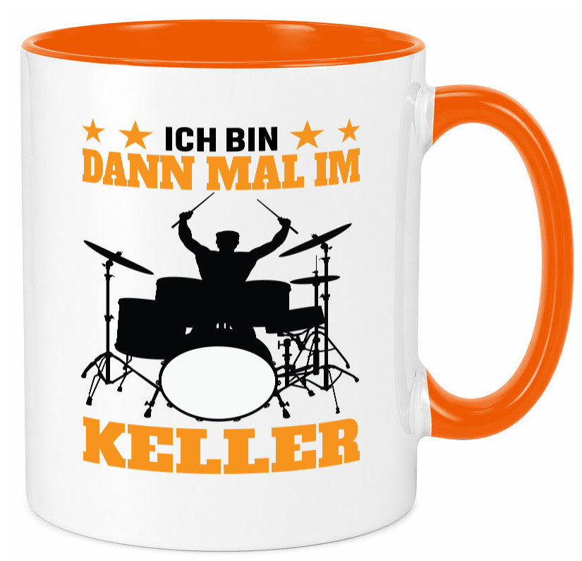 Ich bin dann mal im keller | Schlagzeug Musiker Musik lustig Humor Geschenkidee