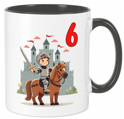 6. Geburtstag | 6 Jahre Ritter Junge Schloss Humor Geschenkidee Tasse