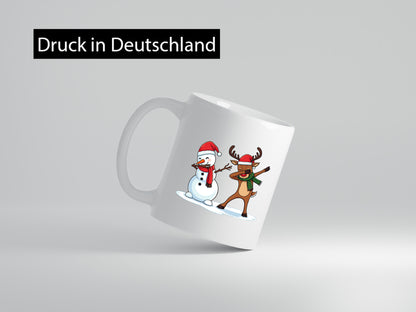 Dabbing Schneeman Rentier | Weihnachten v2 lustig Tierliebhaber Humor Geschenk