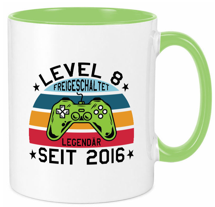 Level 8 | legendär seit 2016 Controller Geschenk Humor Geschenkidee lustiger Tasse