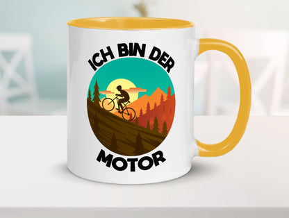 Ich bin der Motor | Mountainbiking Fahrrad Berge Geschenkidee Humor Tasse