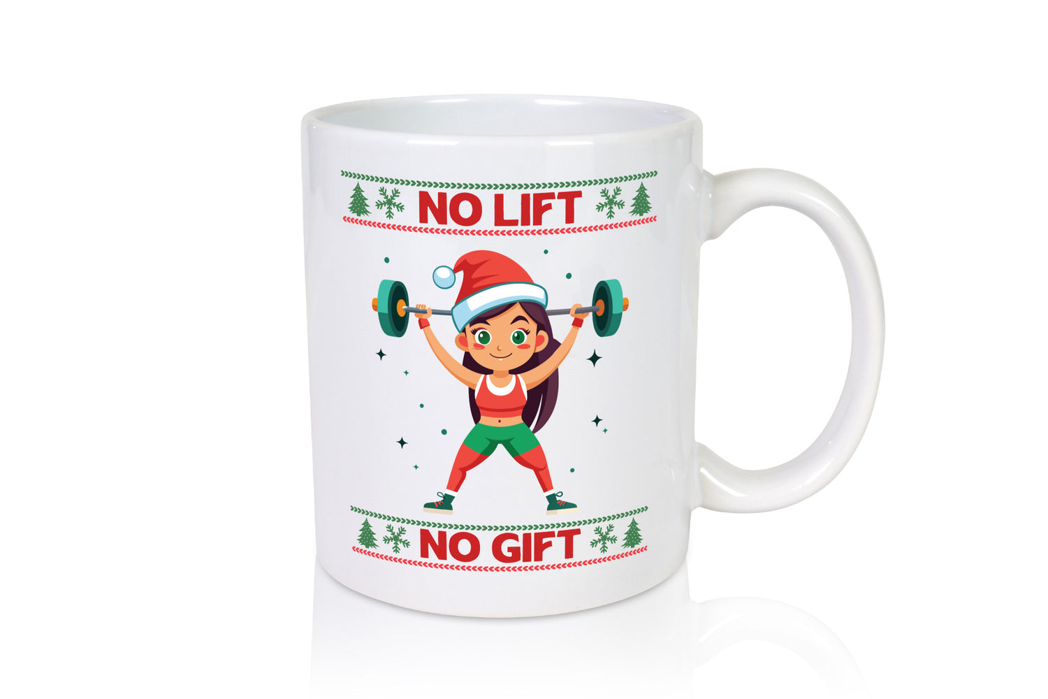 No Lift Gift | Ugly Christmas Santa Woman lustiger Spruch Geschenk Familie