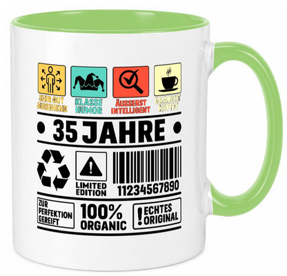 35. Geburtstag | 35 Jahre Humor Limited Edition lustiger Spruch Geschenk Tasse