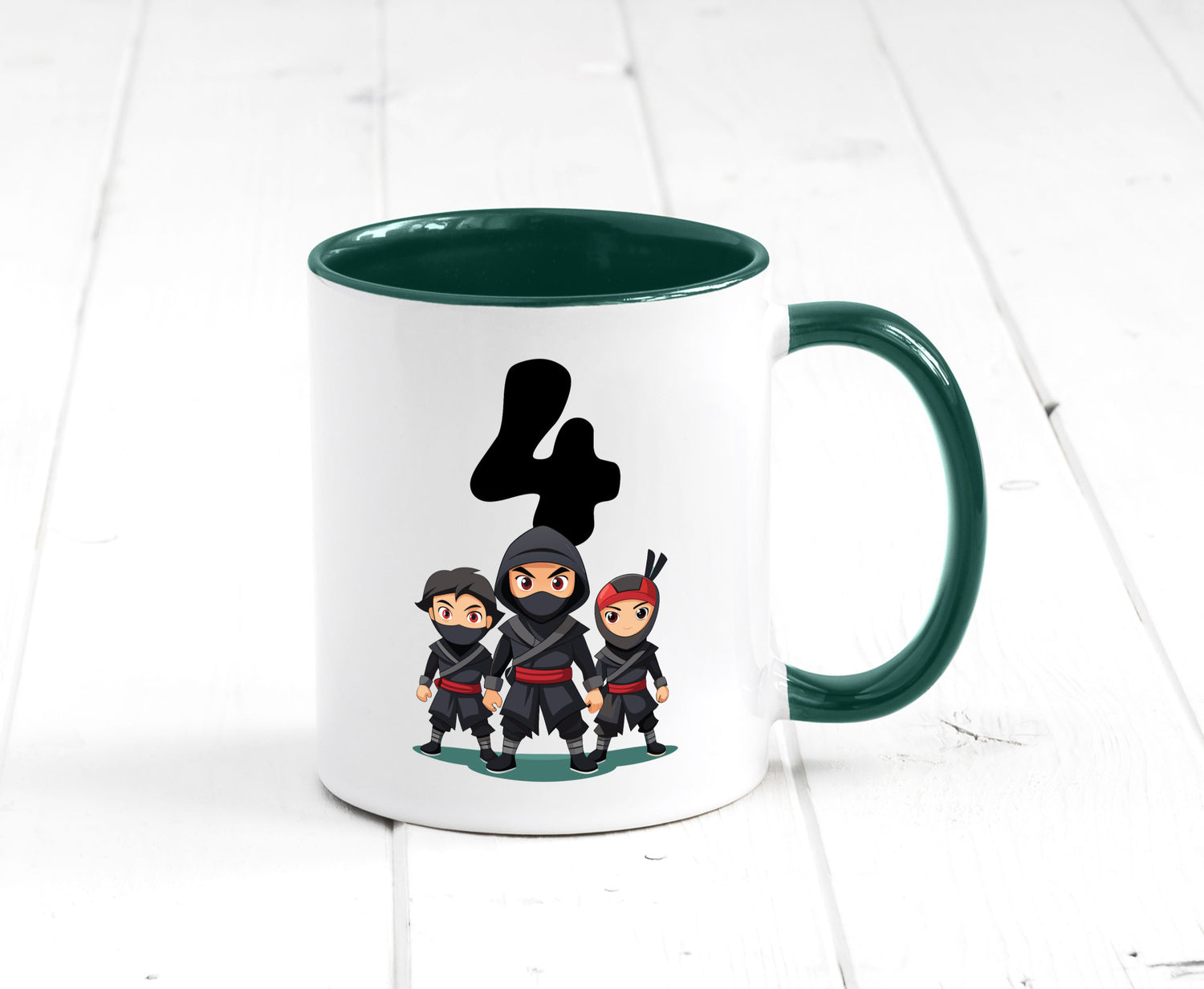 4. Geburtstag | 4 Jahre Ninja lustig Geschenkidee Geschenk Tasse