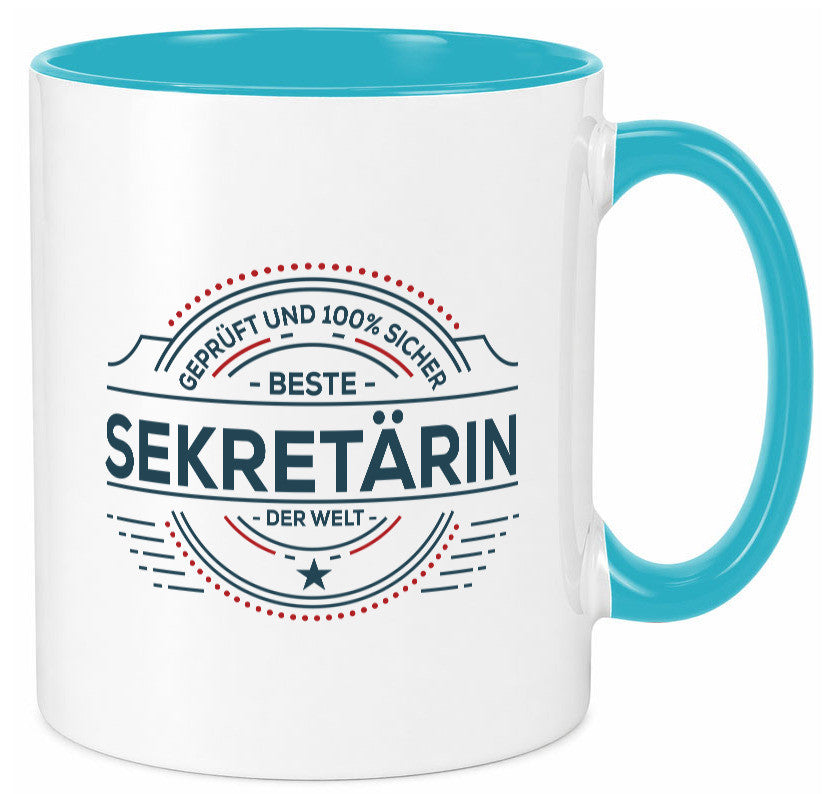 Geprüft und sicher: Sekretärin | Büro Geschenk Arbeit Kollegen lustiger Spruch