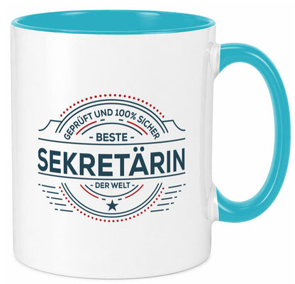 Geprüft und sicher: Sekretärin | Büro Geschenk Arbeit Kollegen lustiger Spruch
