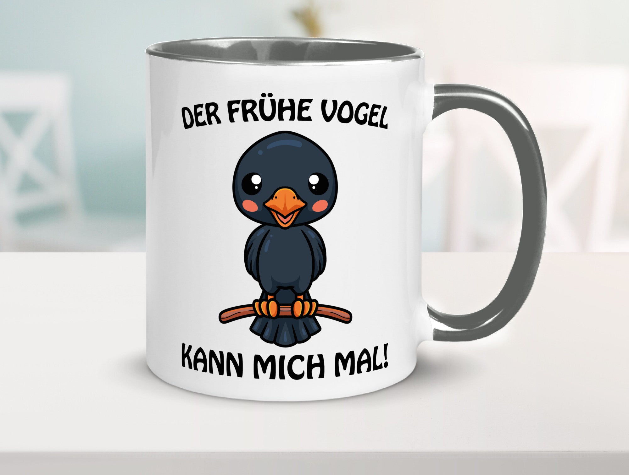 Der Frühe Vogel Humor Geschenkidee Tasse