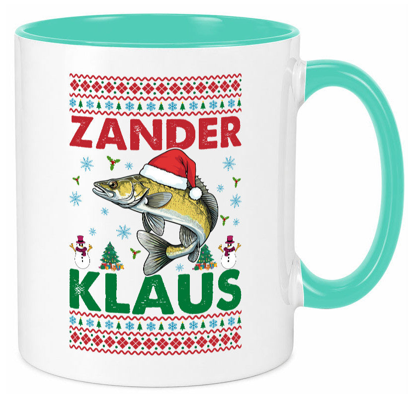 Zander Klaus | Ugly Christmas Angler Angeln v2 Geschenk Humor Geschenkidee Tasse