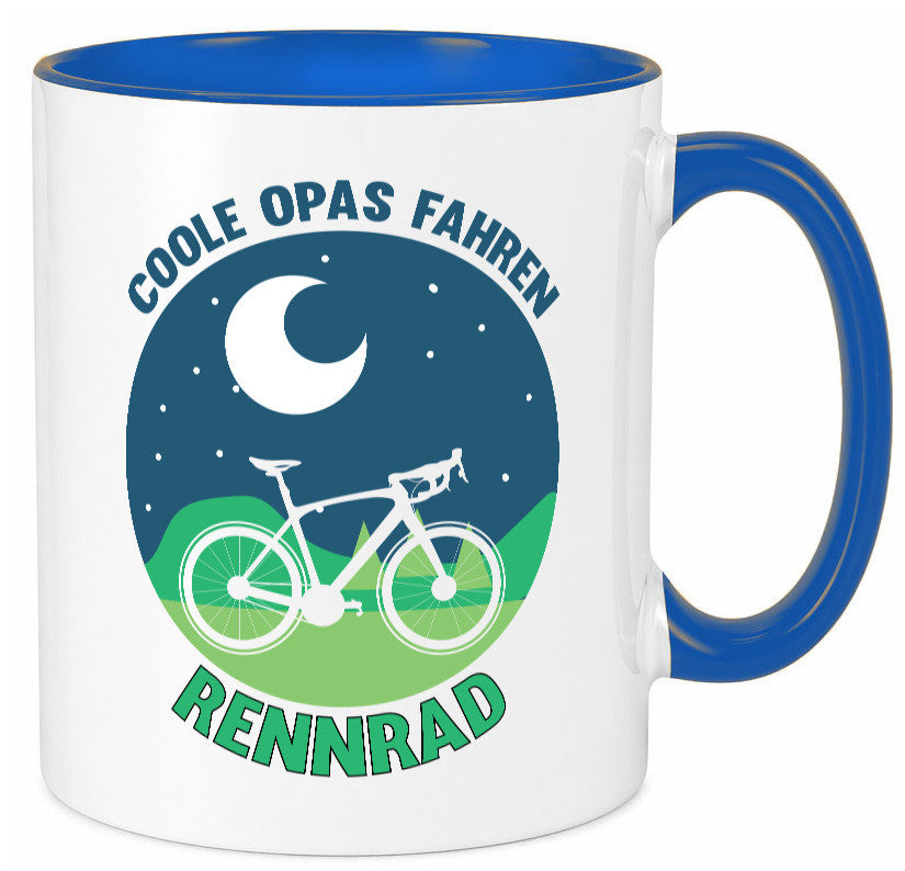 Coole Opas fahren Rennrad | Mond Landschaft Geschenk Familie Geschenkidee