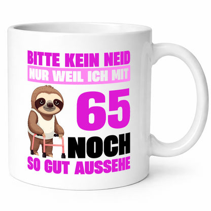 65. Geburtstag | Bitte kein neid Faultier 65 Jahre v2 lustig Geschenkidee