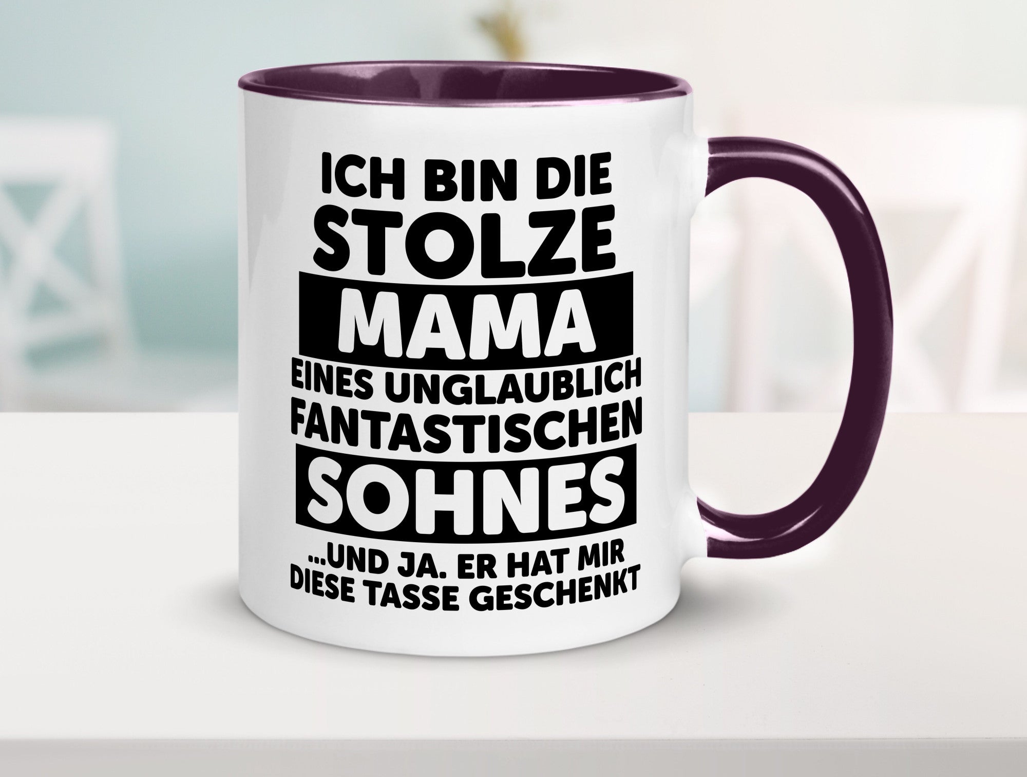 Stolze Mama | Fantastischer Sohn Beste Humor Familie Geschenkidee Tasse