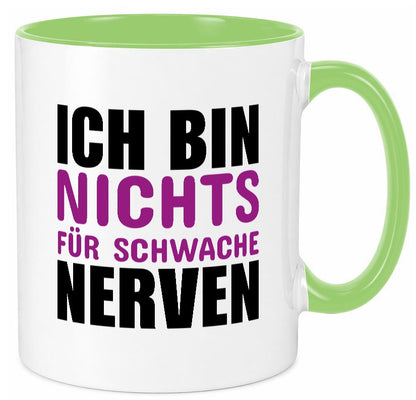 Schwache nerven lustiger Spruch Geschenk Humor Geschenkidee Tasse