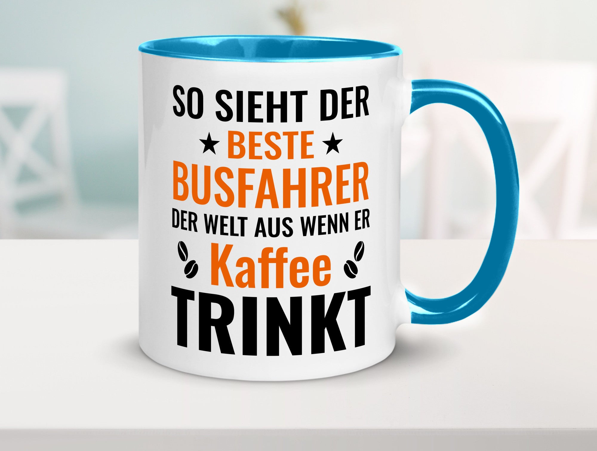 Kaffee trinkt: Busfahrer | Berufsfahrer Fahrer Geschenk Arbeit Kollegen Büro