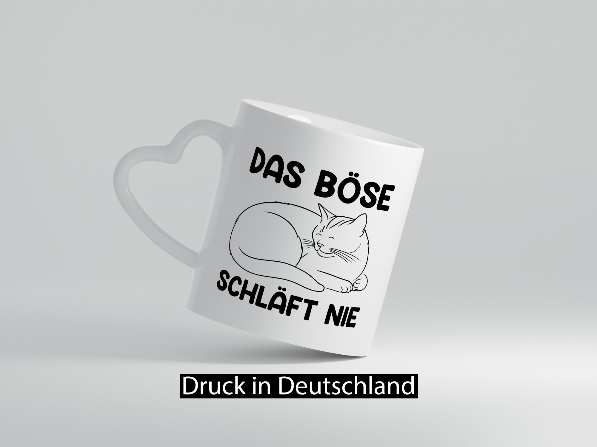 Das Böse schläft nie | Katze Frauen Geschenkidee Tierliebhaber Humor Tasse