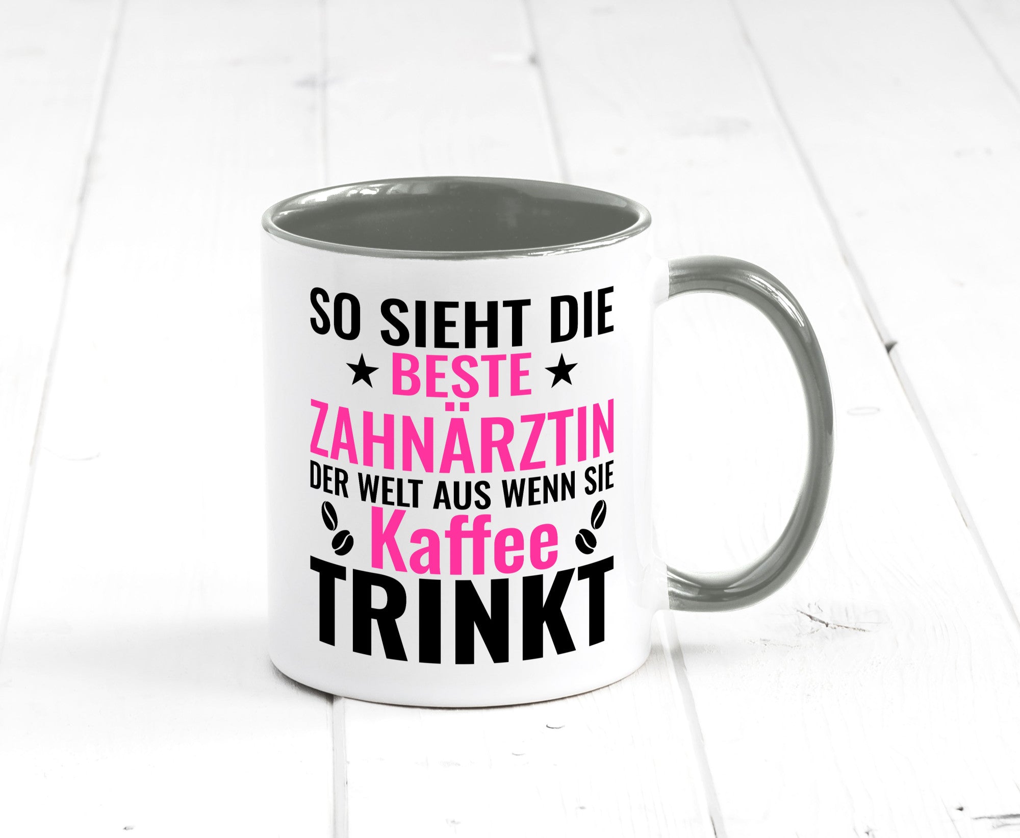 Kaffee trinkt: Zahnärztin | Zahnmedizin Beruf Geschenk Arbeit Kollegen Büro
