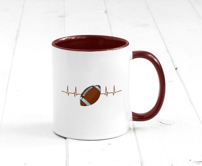 American Football Herzschlag | Footballer Superbowl Humor Geschenkidee Tasse