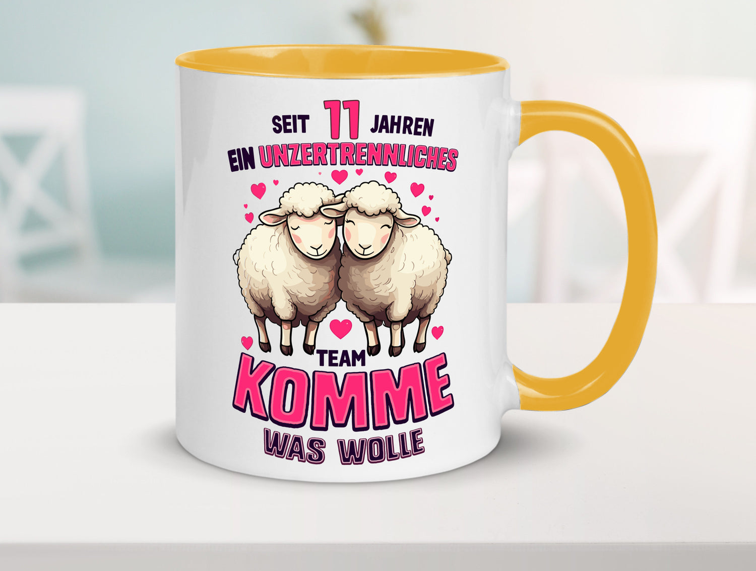 11 Jahre Verheiratet | ein Team Ehepaar v2 Humor Geschenkidee Tasse