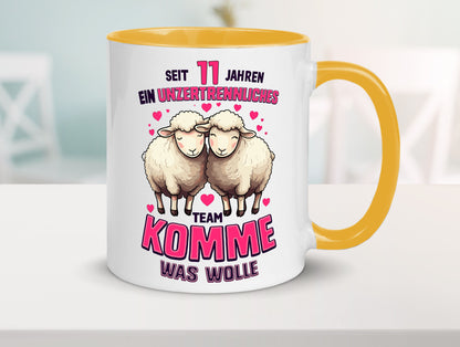 11 Jahre Verheiratet | ein Team Ehepaar v2 Humor Geschenkidee Tasse