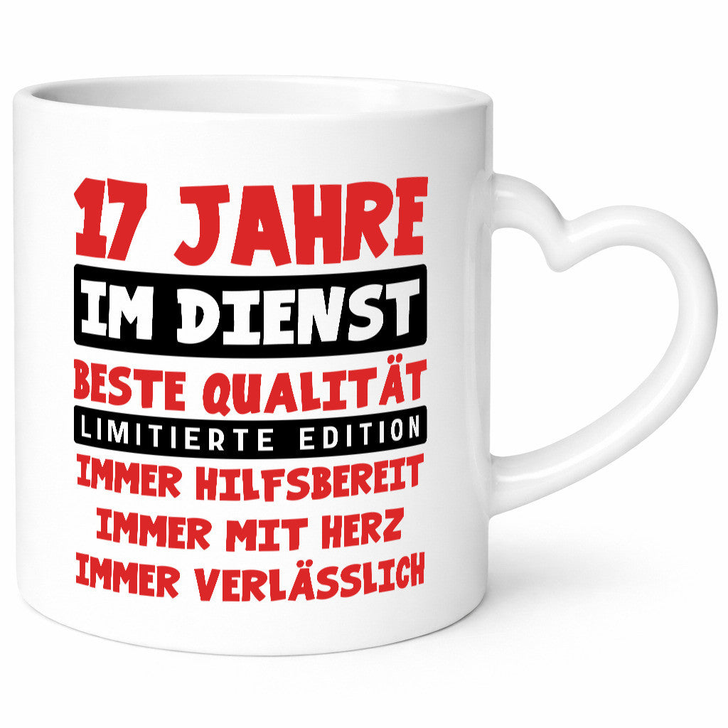 17 Jahre im Dienst | Jubiläum Arbeit v9 Humor Kollegen Büro Geschenkidee Tasse