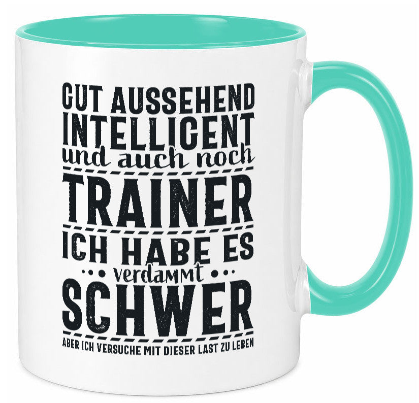 Gut aussehender Trainer |gestrichelte Linie | Punkte lustiger Spruch Geschenk