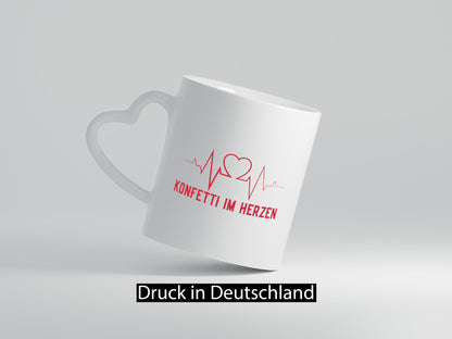 Konfetti im Herzen | bunter Herzschlag Karneval Fasching Geschenk Humor