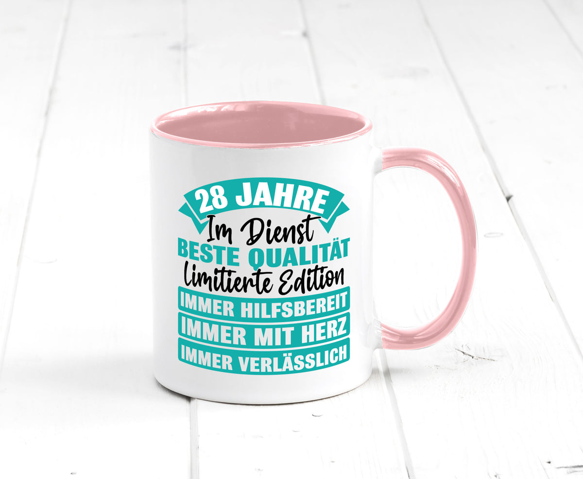 28 Jahre im Dienst | Jubiläum Arbeit lustig Kollegen Büro Geschenk Tasse