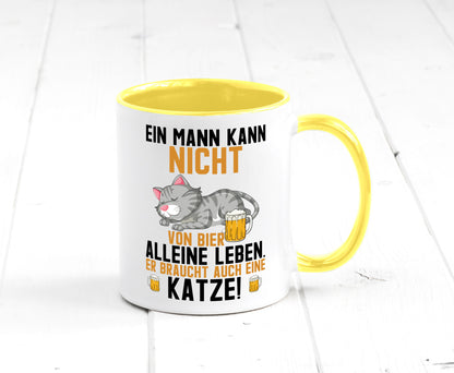 Von Bier leben | Mann braucht eine Katze Katzenliebhaber Geschenk Tierliebhaber