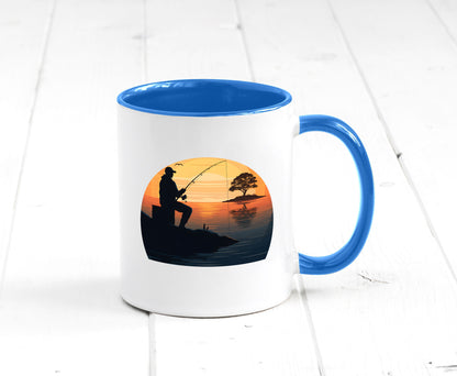 Angler | Sonnenuntergang Fischer Fische Angeln v2 Geschenk Humor Geschenkidee