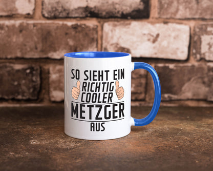 Richtig Cooler Metzger | Fleischer Metzgerei Geschenk Humor Geschenkidee Tasse