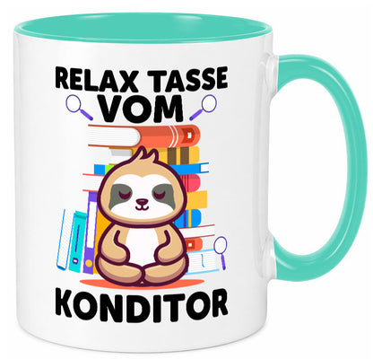 Relax Tasse: Konditor | Konditorei lustiger Spruch Geschenk Humor Geschenkidee