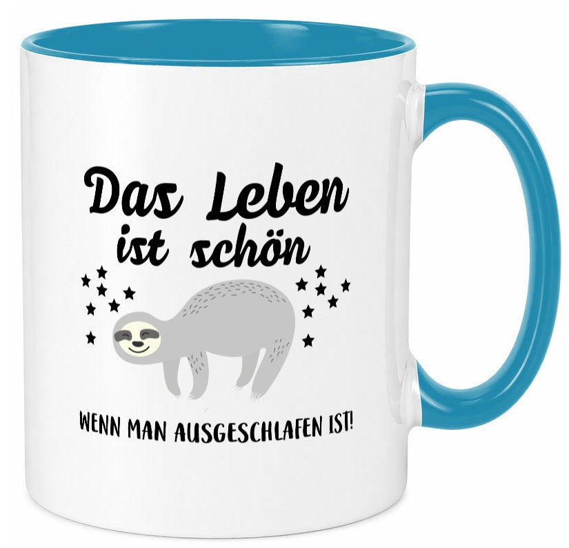 Schön ausgeschlafen | Morgenmuffel Motiv müde Geschenkidee Humor Tasse