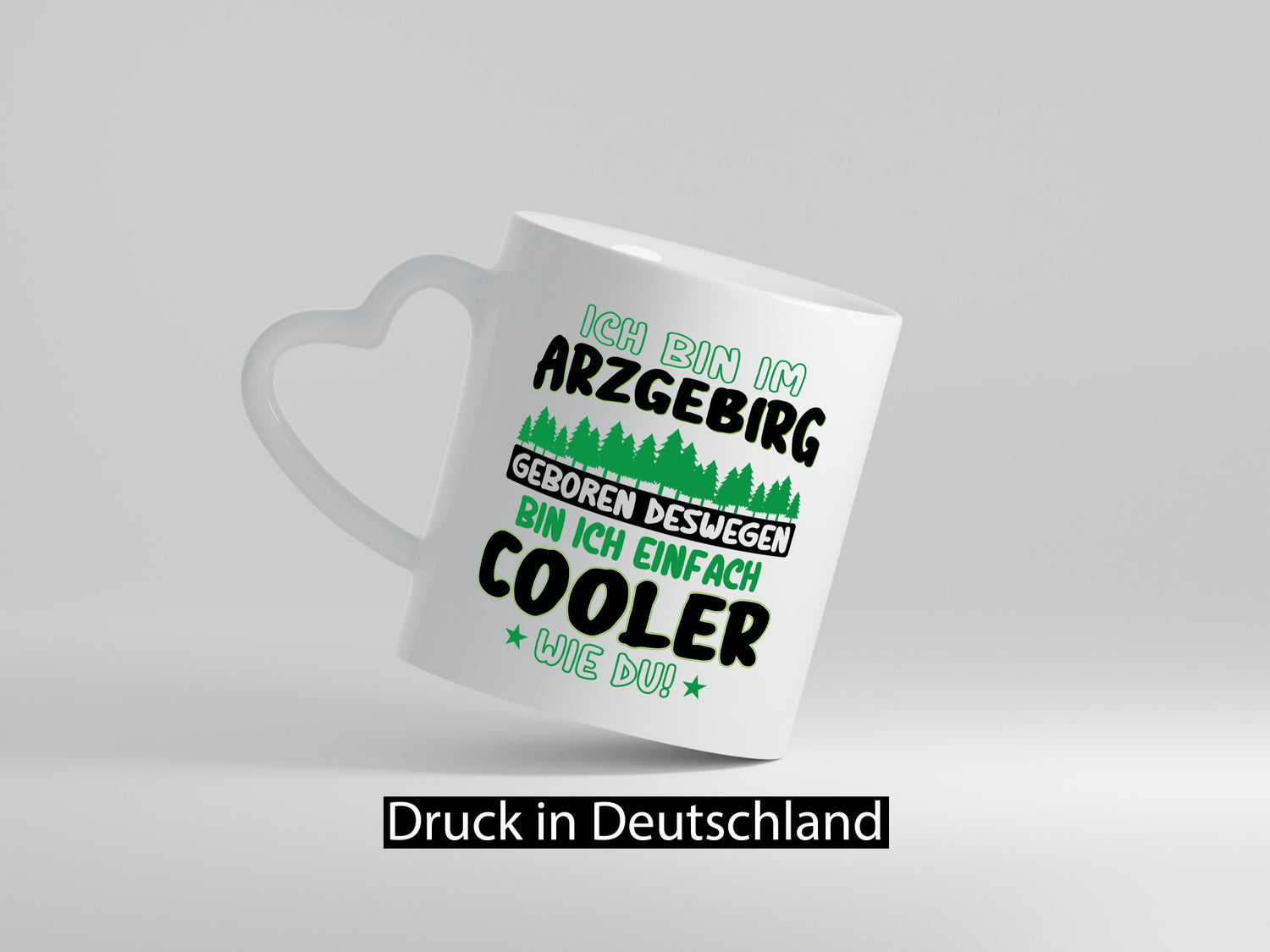 Ich bin im Arzgebirge geboren | Gebirge Sterne Humor Geschenkidee Tasse