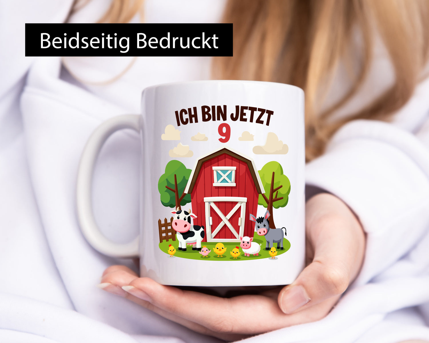9. Geburtstag | 8 Jahre Bauernhof und Tiere Humor Geschenkidee Tasse