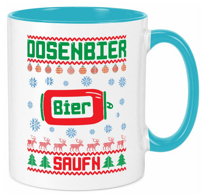 Dosenbier Saufn | Ugly Christmas Weihnachten Humor Geschenkidee Tasse