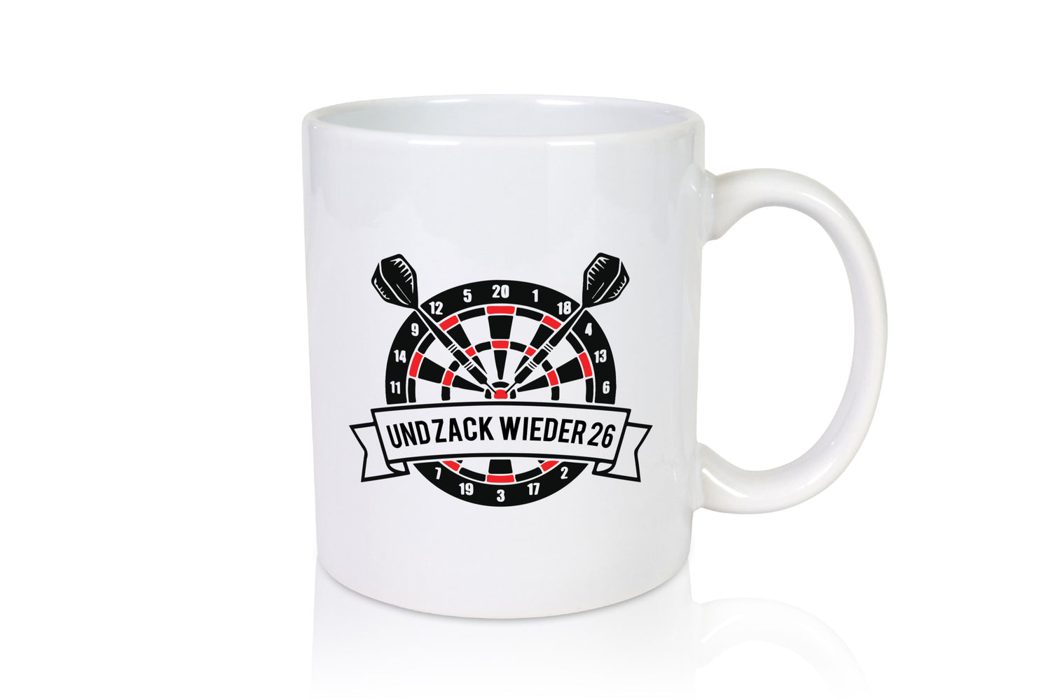 Und zack wieder 26 | Dart lustig Humor Geschenkidee Geschenk Tasse