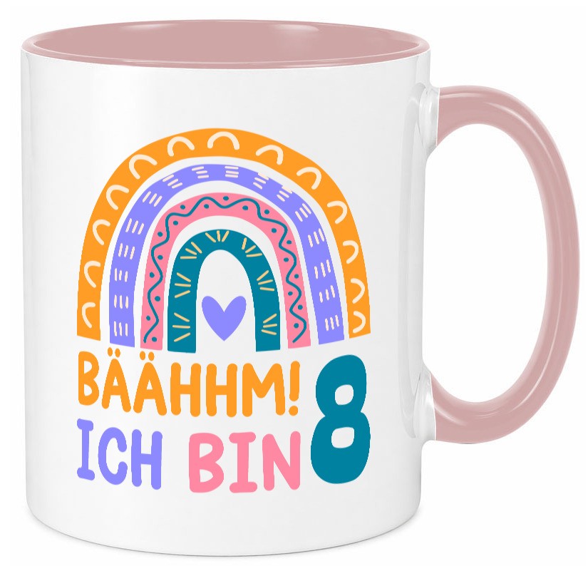 8. Geburtstag | 8 Jahre Regenbogen Bääm Mädchen Geschenk Geschenkidee lustiger Tasse