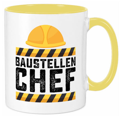 Baustellen Chef | Baustelle Bauherr Bauleiter Geschenkidee Arbeit Kollegen Büro Tasse
