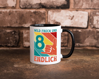 8. Geburtstag | 8 Jahre Wild und Frech Humor Geschenkidee Tasse