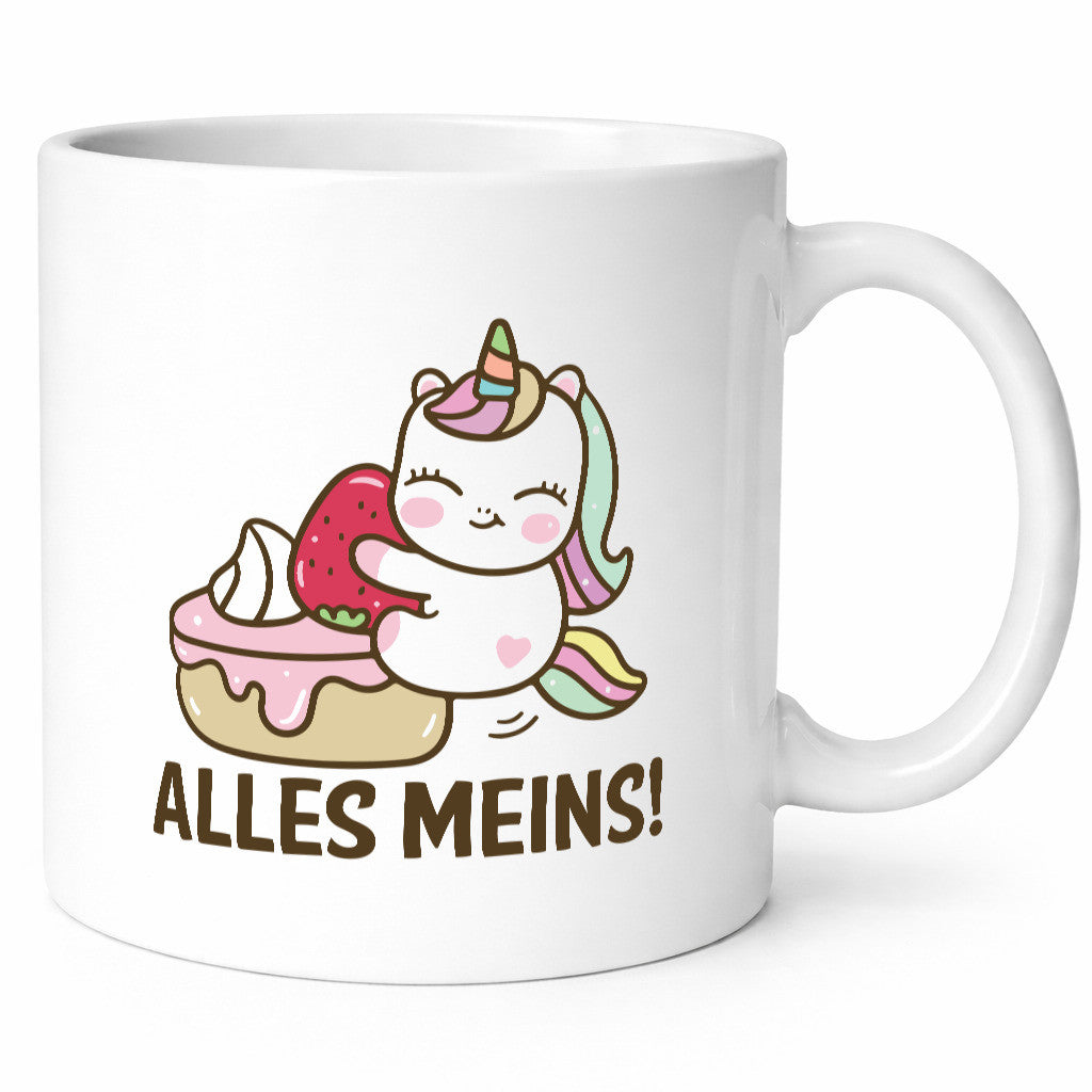 Alles meins! | Einhorn Kuchen Geschenkidee Humor Tasse