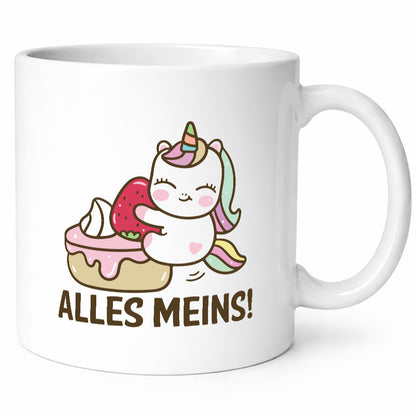 Alles meins! | Einhorn Kuchen Geschenkidee Humor Tasse