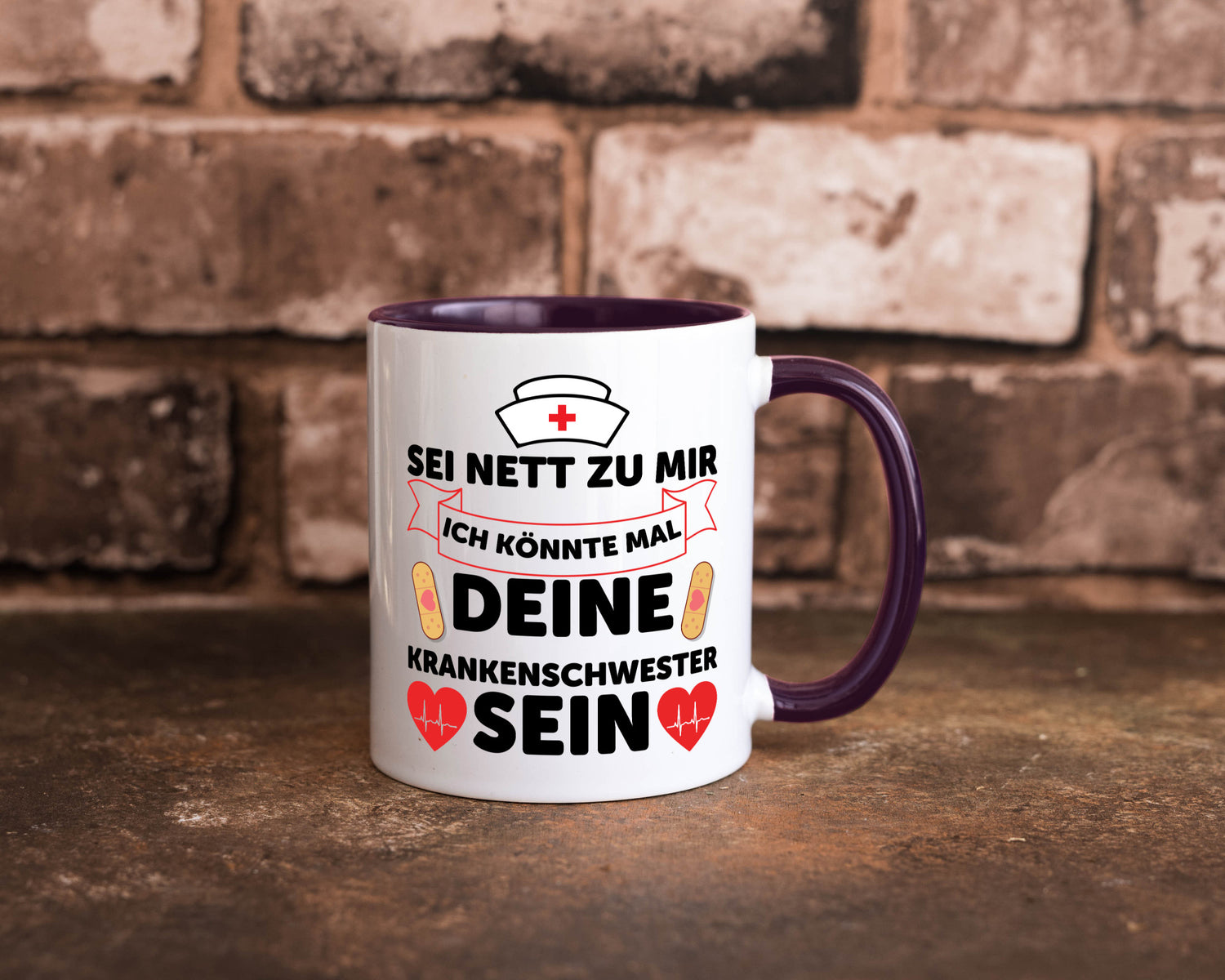 Ich könnte deine Krankenschwester sein | Pflegekraft Geschenkidee Humor Tasse