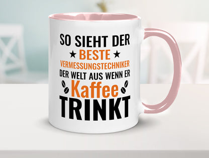 Kaffee trinkt: Vermessungstechniker | Techniker Geschenk Humor Geschenkidee