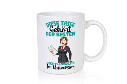 Im Universum: Rechtsanwältin | Jurstin Anwältin Humor Geschenkidee Tasse