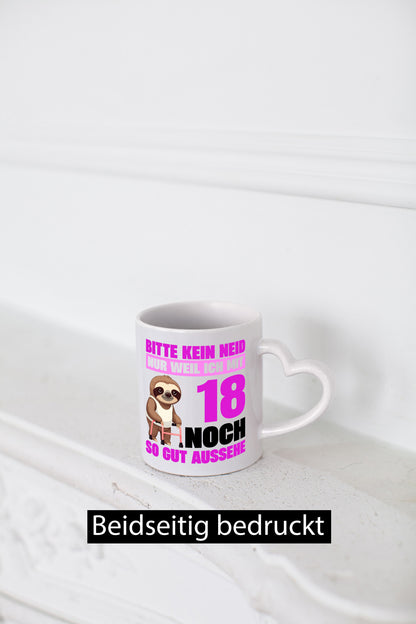 18. Geburtstag | Bitte kein Neid Faultier 18 Jahre Geschenk Geschenkidee