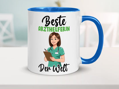 Beste Arzthelferin | Fachangestellte Medizin v2 Geschenkidee Humor Tasse